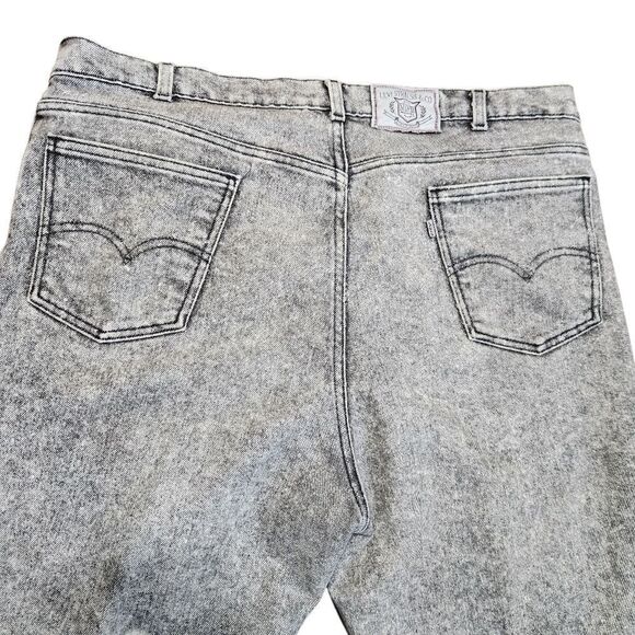 Vintage 90's Men LEVI'S 548 Silver Tab Medal Acid Black Gray Jeans 42x32 USA - Picture 12 of 15